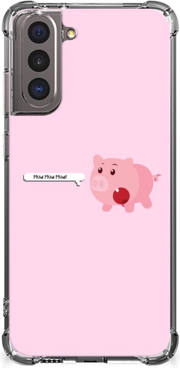 Samsung Galaxy S21 Stevig Bumper Hoesje Pig Mud