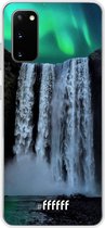 Samsung Galaxy S20 Hoesje Transparant TPU Case - Waterfall Polar Lights #ffffff