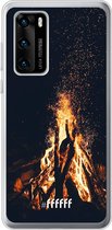 Huawei P40 Hoesje Transparant TPU Case - Bonfire #ffffff
