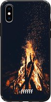 iPhone X Hoesje TPU Case - Bonfire #ffffff