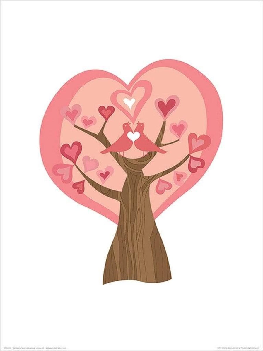 Pyramid Kunstdruk Valentina Ramos - Tree of Love 30x40cm Divers