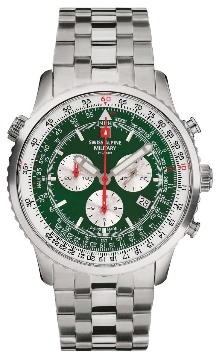 Swiss Alpine Military 7078.9134 chronograaf heren horloge 45 mm