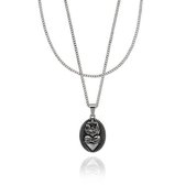 Croyez Jewelry | Sacred Heart Silver Layerup | Curb / 75cm / 75cm