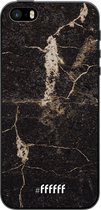 iPhone 5 Hoesje TPU Case - Dark Golden Marble #ffffff