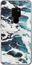 Huawei Mate 20 Hoesje Transparant TPU Case - Waves #ffffff