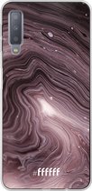Samsung Galaxy A7 (2018) Hoesje Transparant TPU Case - Purple Marble #ffffff
