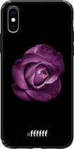 6F hoesje - geschikt voor iPhone Xs -  TPU Case - Purple Rose #ffffff