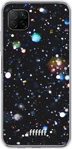 Huawei P40 Lite Hoesje Transparant TPU Case - Galactic Bokeh #ffffff