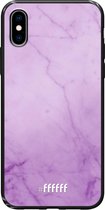 iPhone X Hoesje TPU Case - Lilac Marble #ffffff