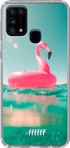 Samsung Galaxy M31 Hoesje Transparant TPU Case - Flamingo Floaty #ffffff
