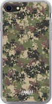 6F hoesje - geschikt voor iPhone 8 - Transparant TPU Case - Digital Camouflage #ffffff