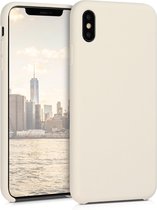 kwmobile telefoonhoesje geschikt voor Apple iPhone XS Max - Hoesje met siliconen coating - Smartphone case in crème