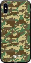 6F hoesje - geschikt voor iPhone Xs -  TPU Case - Jungle Camouflage #ffffff