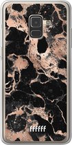 Samsung Galaxy A8 (2018) Hoesje Transparant TPU Case - Rose Gold Marble #ffffff