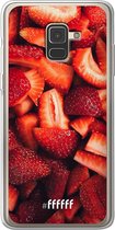 Samsung Galaxy A8 (2018) Hoesje Transparant TPU Case - Strawberry Fields #ffffff