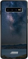 Samsung Galaxy S10 Hoesje TPU Case - Landscape Milky Way #ffffff