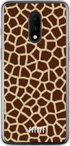 OnePlus 7 Hoesje Transparant TPU Case - Giraffe Print #ffffff