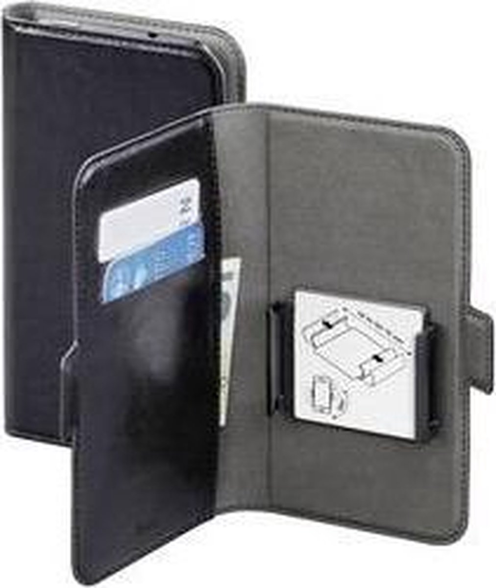 Hama Booklet "Smart Move", mt. L (4,0 - 4,5"), zwart