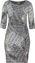 Promiss - Female - Jurk in tricot met gedrapeerd effect  - Multicolor