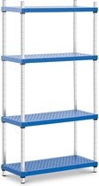 Royal Catering Metalen stellingkast - roestvrij staal - 85 x 37 x 160 cm - 160 kg