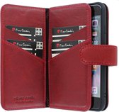 iPhone SE (2020)/8/7 Bookcase hoesje - Pierre Cardin -  Rood - Leer