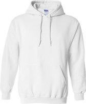 Gildan Zware Blend Volwassen Unisex Hooded Sweatshirt / Hoodie (Wit)