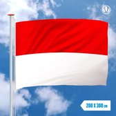 vlag Indonesie 200x300cm - Spunpoly