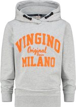 Vingino Sweater Milano Jongens Katoen Grijs/oranje Maat 116