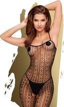 Dark wish - Crotchless bodystocking with ring crochet -  - bl