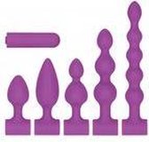 Silicone USB-Rechargeable Anal Set - Purple