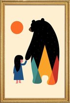JUNIQE - Poster met houten lijst Go Home -40x60 /Kleurrijk