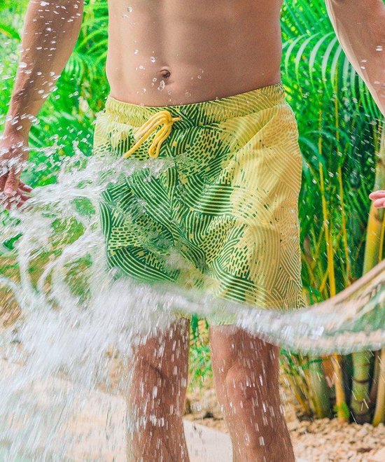 SEA'SONS - Zwembroek Heren - Kleurveranderend - Sneldrogend - Groen - Maat S (SEASONS - Kleur veranderend)