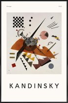 JUNIQE - Poster in kunststof lijst Kandinsky - Orange -60x90 /Ivoor &
