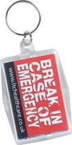 Key Rings- Break In Case Of Emergency - 50 pack