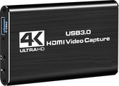 Adaptateur de carte de Capture vidéo DrPhone HVC HDMI vers USB 3.0 -1080P 60Hz pour les enregistrements de jeux, les diffusions en direct, etc. - Zwart