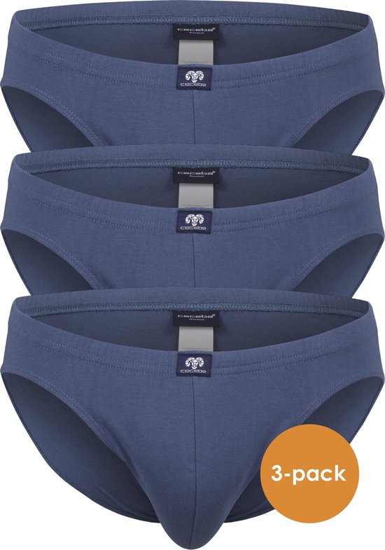 Ceceba heren slips buikmodel (3-pack) - blauw - Maat: 4XL