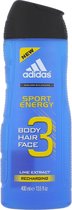 Adidas - A3 Sport Men Energy Shower Gel 3in1 - 400ML