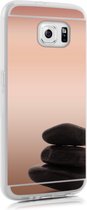 kwmobile hoesje voor Samsung Galaxy S6 / S6 Duos - Telefoonhoesje in roségoud spiegelend - Backcover voor smartphone