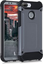 kwmobile hoesje voor Honor 9 Lite - Hybride telefoonhoesje - Back cover in antraciet / zwart - Transformer design