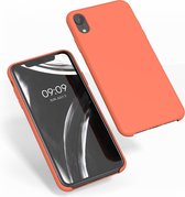 kwmobile telefoonhoesje voor Apple iPhone XR - Hoesje met siliconen coating - Smartphone case in neon oranje