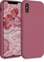 kwmobile telefoonhoesje voor Apple iPhone XS - Hoesje voor smartphone - Back cover in donkerroze