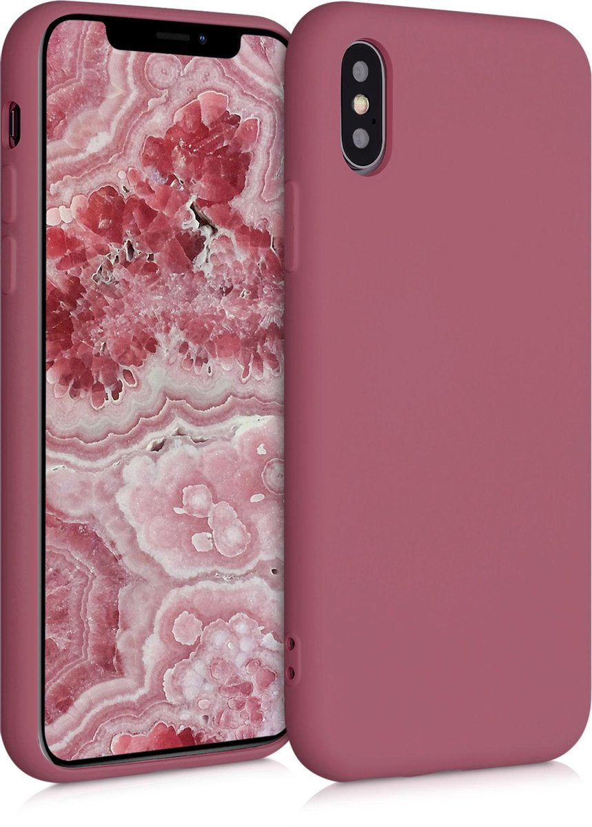 kwmobile telefoonhoesje geschikt voor Apple iPhone XS - Hoesje voor smartphone - Back cover in donkerroze
