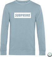 Subprime - Heren Sweaters Sweater Block Sky Blue - Blauw - Maat M