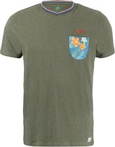 New Zealand Auckland - Te Arai T-shirt Army Groen - Maat 3XL - Modern-fit