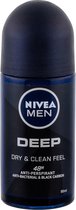 Nivea - Antiperspirant ball for men Deep 50 ml - 50ml