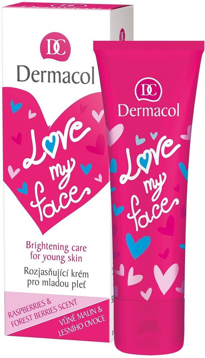 Dermacol - Regenerating and brightening cream for young skin with raspberry and forest fruits Love My Face (Brightening Cream) 50 ml - 50ml