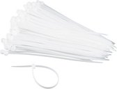 Generic Klein huishoudelijke accessoires Nylon tiewraps, 100 mm lang, 2.5 mm breed, wit