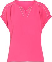 Cassis - Female - T-shirt met kettinkje  - Fushia