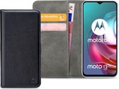 Motorola Moto G10 Bookcase hoesje - Mobilize - Effen Zwart - Kunstleer