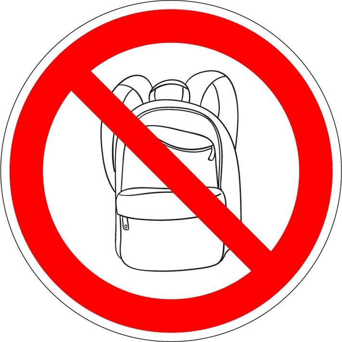 Sacs Dos Et Panneau D interdiction De Sac Dos Plastique 150 Mm 